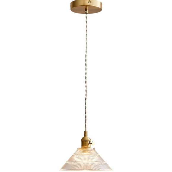 Other Oyisen Glass Pendant Light Clear Glass Shade Hanging Light